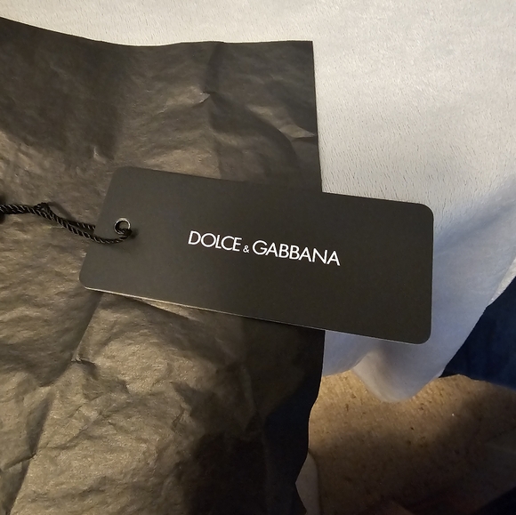 Dolce & Gabbana Black Silk Pocket Square NIB - Picture 5 of 6